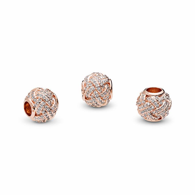 Talismane Pandora Rose™ Sparkling Love Knot (so6cXGKV)